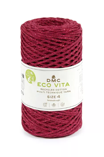 [ecovita4m115] fil à macramé eco vita 4 métallique n°115