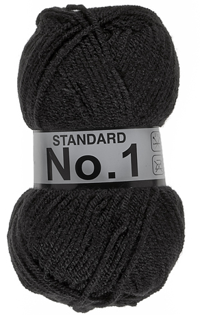 [N1001] Numero 1 standard lammy Yarns 001 noir